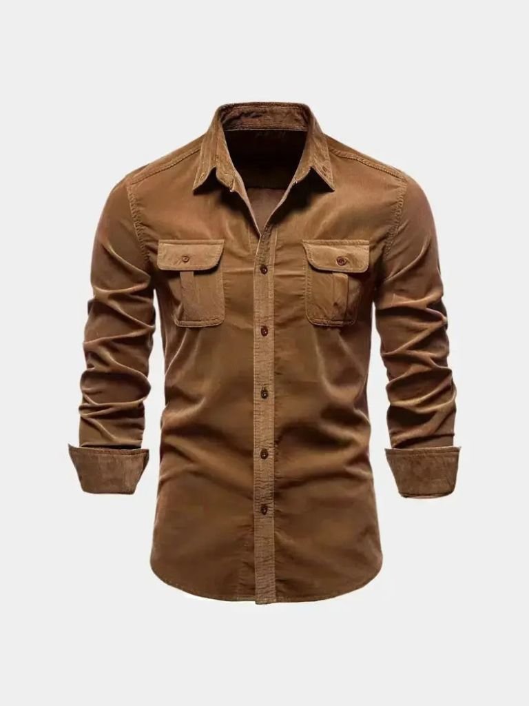 Camicia a maniche lunghe con tasche sul petto - Aurelio Club