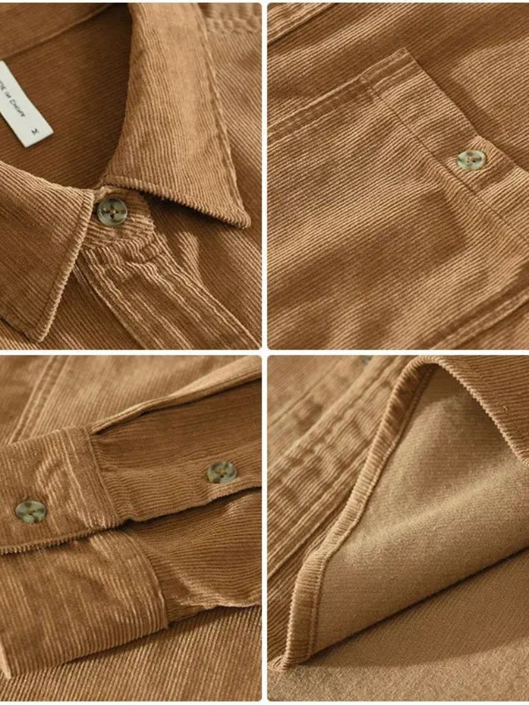 Camicia in velluto a coste a maniche lunghe - Aurelio Club