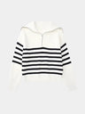 Pullover a righe con zip corta - Aurelio Club