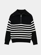 Pullover a righe con zip corta - Aurelio Club