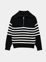 Pullover a righe con zip corta - Aurelio Club