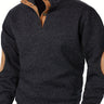 Pullover uomo a collo alto con bottoni