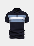 Polo in misto viscosa a maniche corte con zip - Aurelio Club