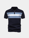 Polo in misto viscosa a maniche corte con zip - Aurelio Club