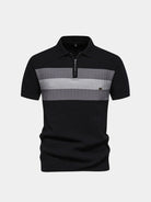 Polo in misto viscosa a maniche corte con zip - Aurelio Club