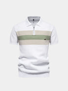 Polo in misto viscosa a maniche corte con zip - Aurelio Club