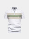 Polo in misto viscosa a maniche corte con zip - Aurelio Club