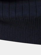 Pullover in misto cotone a righe verticali con zip corta - Aurelio Club