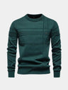 Pullover girocollo a righe in misto cotone - Aurelio Club