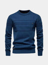 Pullover girocollo a righe in misto cotone - Aurelio Club