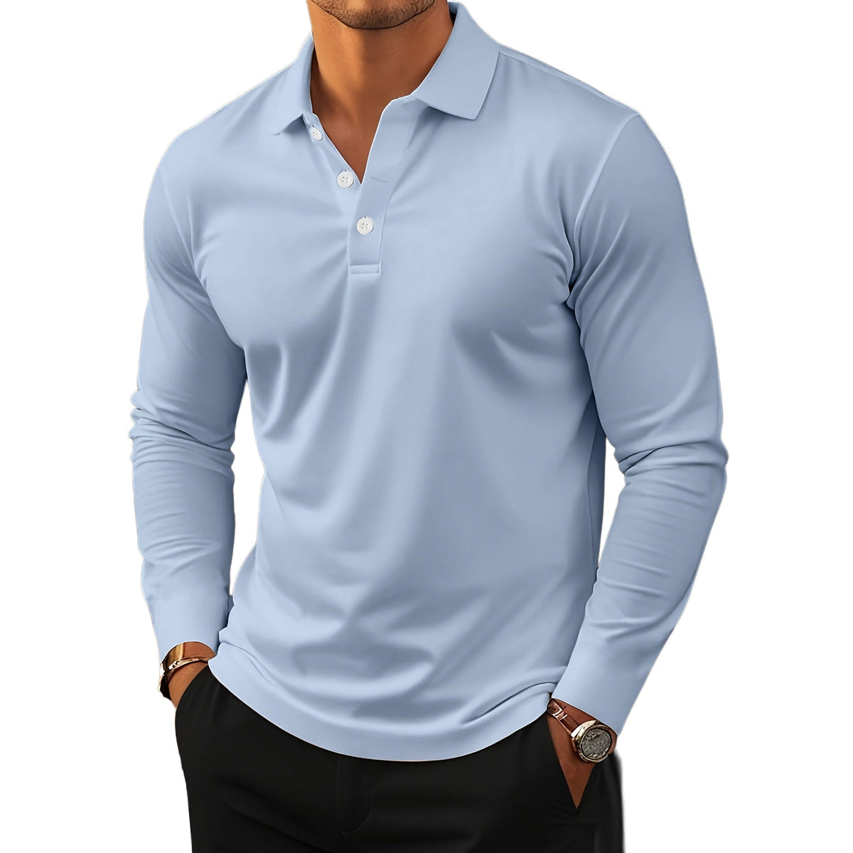 T-shirt uomo elasticizzata a maniche lunghe