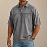 Polo uomo a maniche corte effetto denim