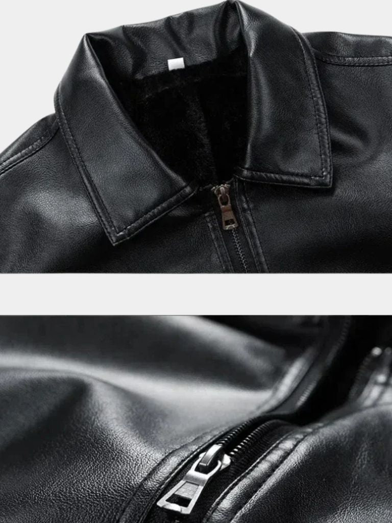 Giacca Denver in similpelle con zip - Aurelio Club