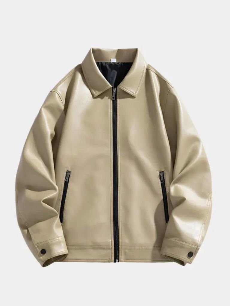 Giacca Denver in similpelle con zip - Aurelio Club