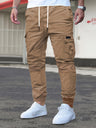 Pantaloni cargo uomo con coulisse in vita