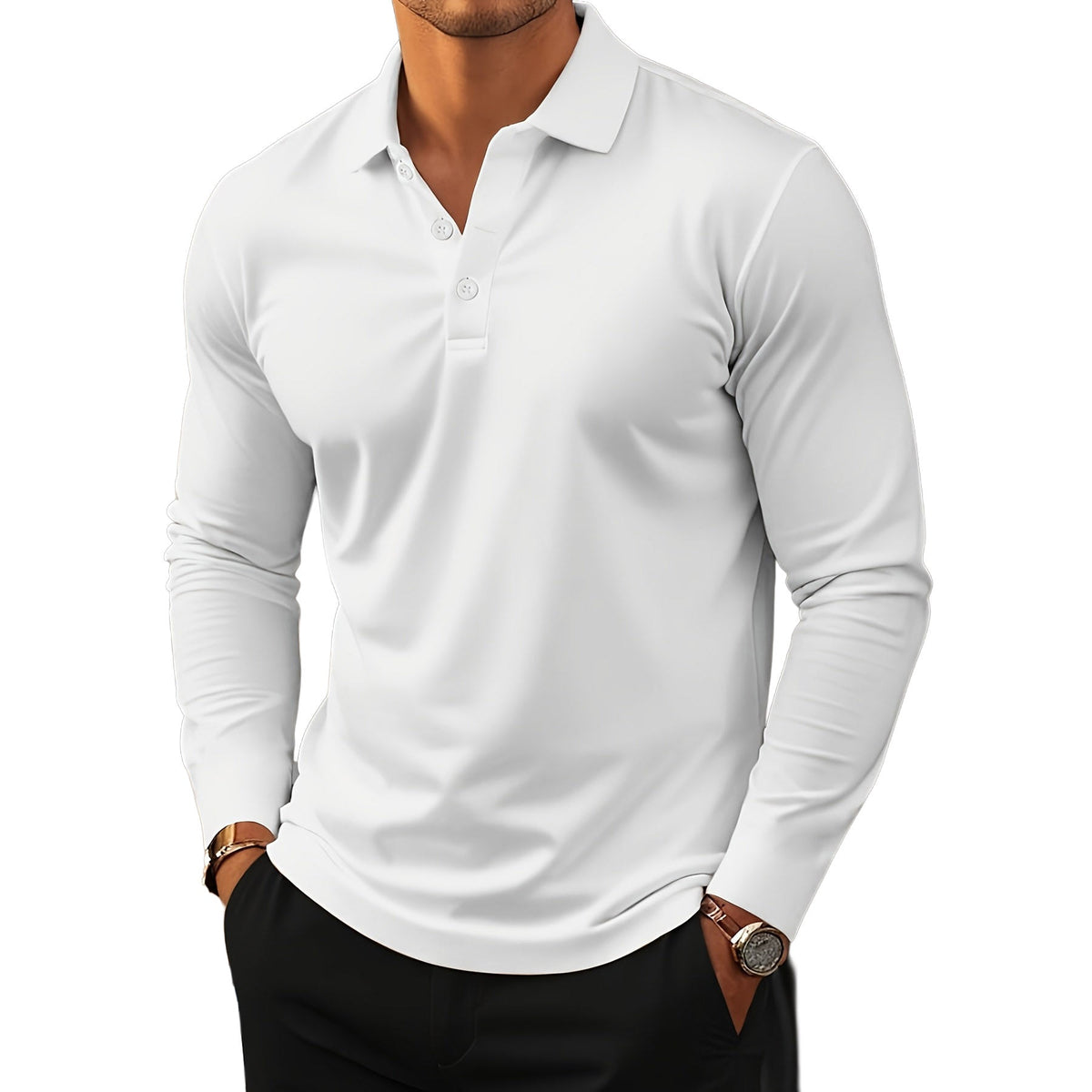 T-shirt uomo elasticizzata a maniche lunghe