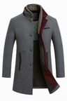 Cappotto uomo monopetto in misto lana