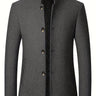 Cappotto uomo con collo alto e bottoni