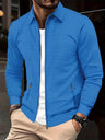 Cardigan uomo leggero con colletto e zip