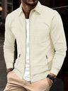 Cardigan uomo leggero con colletto e zip