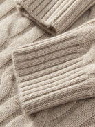 Pullover Essential in cashmere con lavorazione a trecce - Aurelio Club