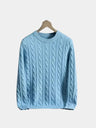 Pullover Essential in cashmere con lavorazione a trecce - Aurelio Club