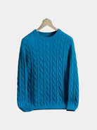 Pullover Essential in cashmere con lavorazione a trecce - Aurelio Club