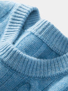 Pullover Essential in cashmere con lavorazione a trecce - Aurelio Club