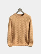 Pullover Essential in cashmere con lavorazione a trecce - Aurelio Club