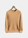 Pullover Essential in cashmere con lavorazione a trecce - Aurelio Club