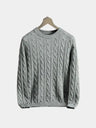 Pullover Essential in cashmere con lavorazione a trecce - Aurelio Club