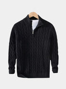 Pullover Curve a trecce con zip corta - Aurelio Club