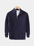 Pullover Curve a trecce con zip corta - Aurelio Club