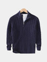 Pullover Curve a trecce con zip corta - Aurelio Club