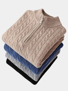Pullover Curve a trecce con zip corta - Aurelio Club