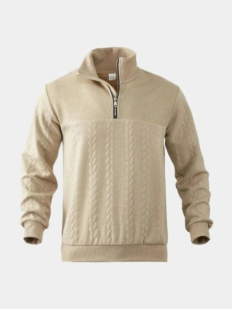 Pullover a collo alto con zip corta - Aurelio Club
