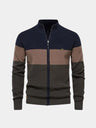 Cardigan a collo alto in misto cotone con zip - Aurelio Club
