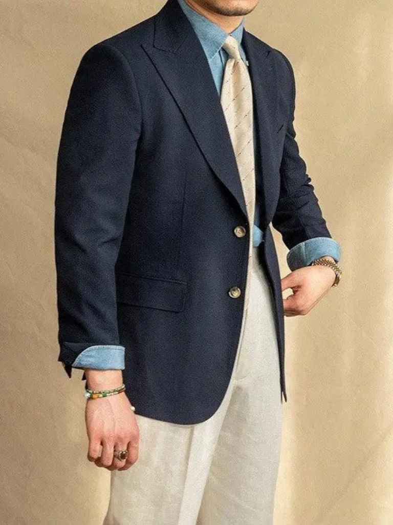 Blazer Nautical in seersucker - Aurelio Club