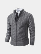 Cardigan Essential con motivo a trecce e zip - Aurelio Club