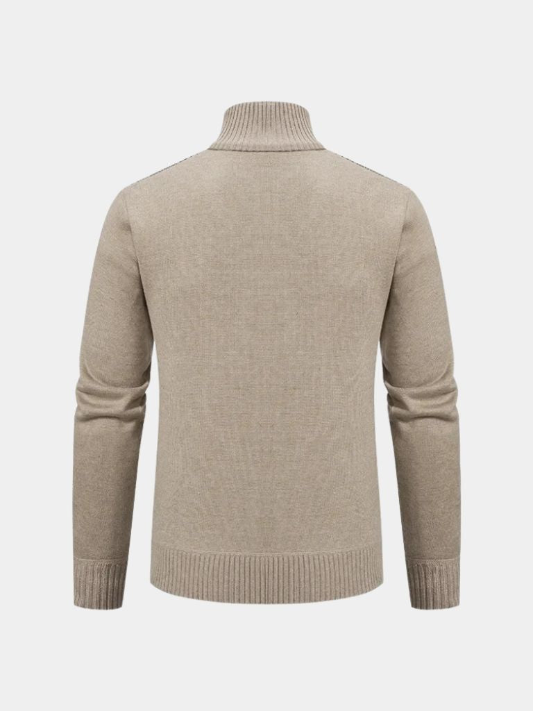 Cardigan Essential con motivo a trecce e zip - Aurelio Club