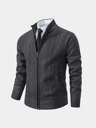 Cardigan Essential con motivo a trecce e zip - Aurelio Club