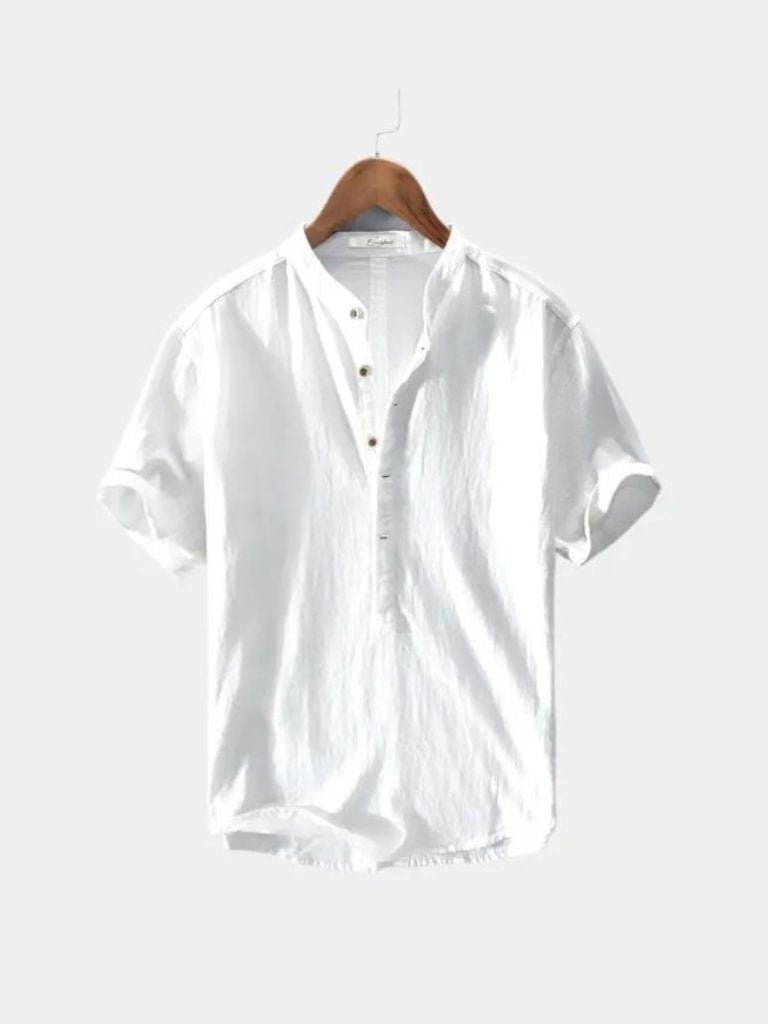 Camicia slim in lino a maniche corte - Aurelio Club