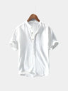 Camicia slim in lino a maniche corte - Aurelio Club