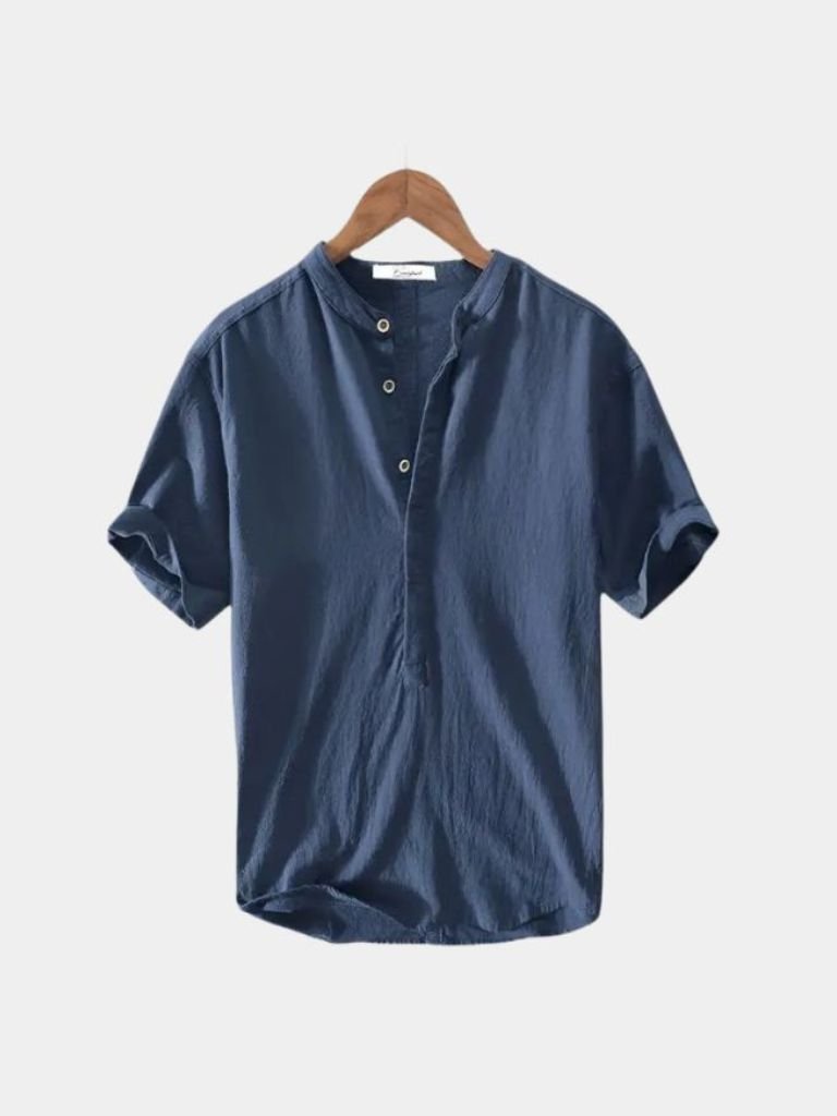 Camicia slim in lino a maniche corte - Aurelio Club