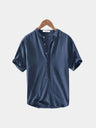 Camicia slim in lino a maniche corte - Aurelio Club