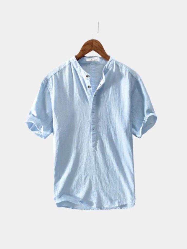 Camicia slim in lino a maniche corte - Aurelio Club