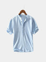Camicia slim in lino a maniche corte - Aurelio Club