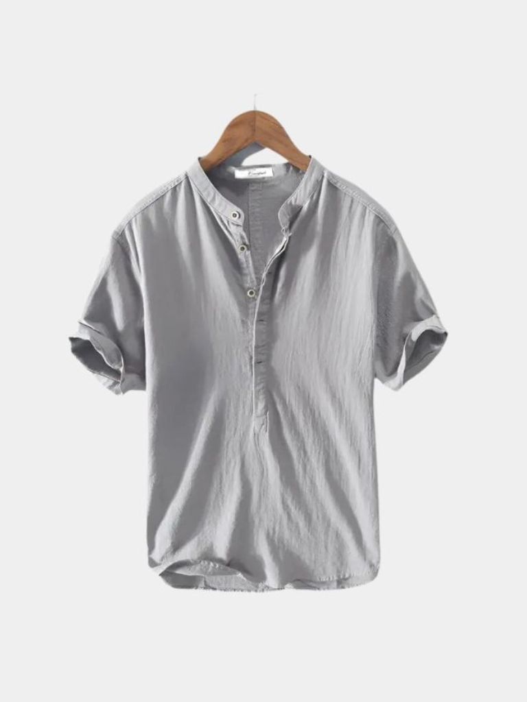 Camicia slim in lino a maniche corte - Aurelio Club