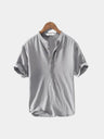 Camicia slim in lino a maniche corte - Aurelio Club