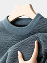 Pullover in lana con motivo a spina di pesce - Aurelio Club